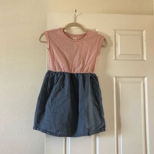 Gap kids polka dot chambray dress size medium
